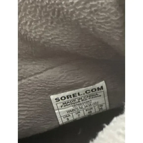 Sorel Whitney Short Puffer Ankle Boot Gray Womens Size US 9 - Picture 8 of 8